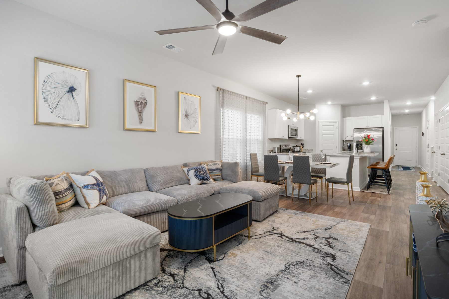 Living room with sectional sofa